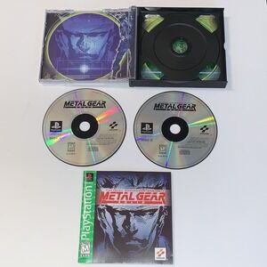 Metal Gear Solid Greatest Hits Sony PS1 1999 2 Disc CIB Reg Card Gameplay Photos